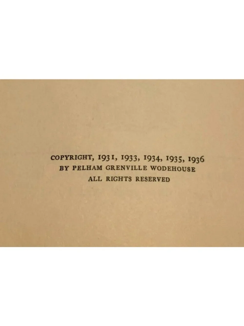 Vtg PG Wodehouse 